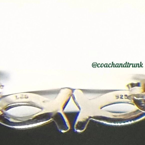 925 Sterling Silver Fish Stud Post Earrings NWT - Picture 2 of 5